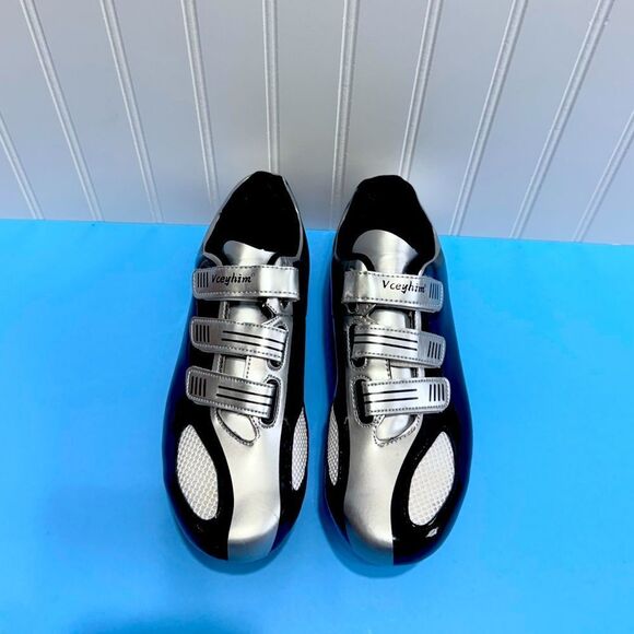 Unisex Mountain Road Bike Cycling Shoes Black and Silver  Size 41 main image 6